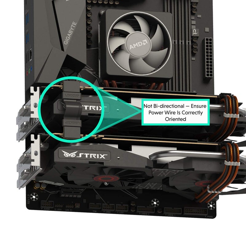 LINKUP - Flexible SLI Bridge GPU Cable Extreme High-Speed Technology Premium Shielding 85 ohm Design for NVIDIA GPUs Graphic Cards | NOT Compatible with AMD or RTX 2000/3000 GPU - [8 cm] - Image 4